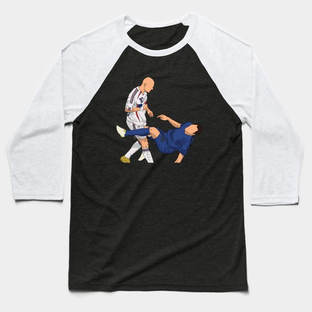 Zinedine Zidane Baseball T-Shirt by SickSticksCo